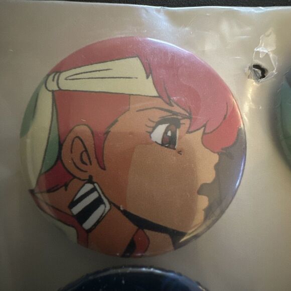 4 RARE Dirty Pair Kei & Yuri Big size Can Badge Pins JAPAN ANIME - Picture 4 of 7